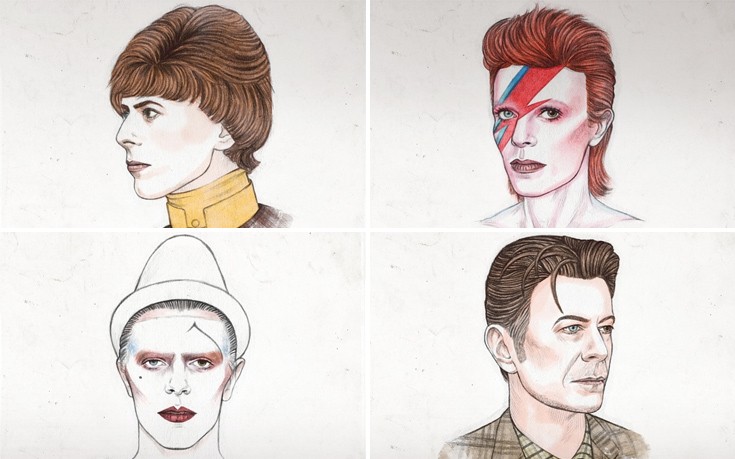Όλα τα πρόσωπα του θρύλου David Bowie σε λίγα δευτερόλεπτα