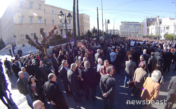 Ολοκληρώθηκε η πορεία των ελεύθερων επαγγελματιών