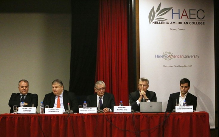 Δημήτρης Ιωάννου, Ευάγγελος Βενιζέλος, Αθανάσιος Χ. Παπανδρόπουλος, Γιάννης Παράσχης, Αλέξανδρος Χατζηελευθερίου Δημήτρης Ιωάννου, Ευάγγελος Βενιζέλος, Αθανάσιος Χ. Παπανδρόπουλος, Γιάννης Παράσχης, Αλέξανδρος Χατζηελευθερίου