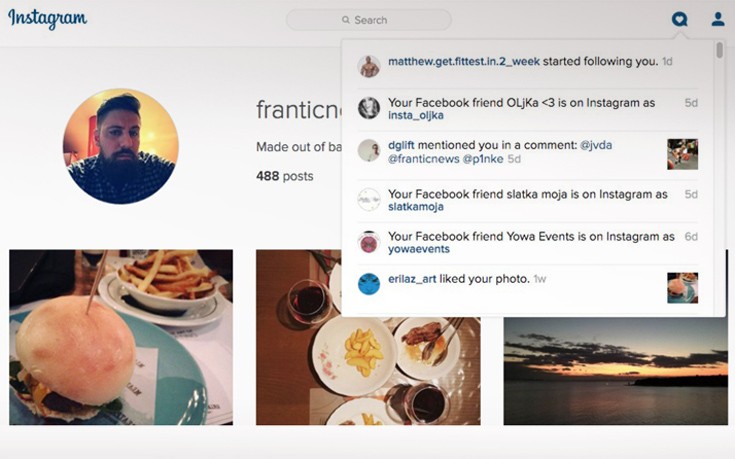 Αλλαγές στην έκδοση του Instagram για υπολογιστές