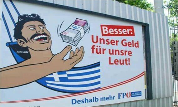Η αφίσα των Αυστριακών ακροδεξιών κατά της Ελλάδας