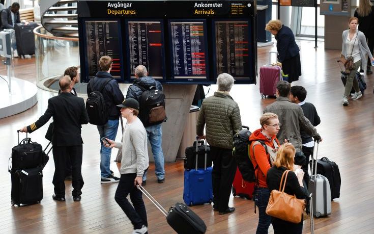 Αποκαταστάθηκε η λειτουργία των αεροδρομίων στη Σουηδία