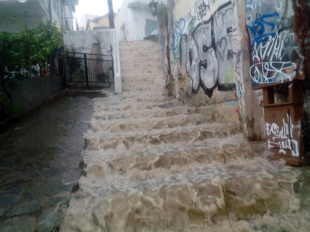 Βίντεο από το μπουρίνι στην Ξάνθη