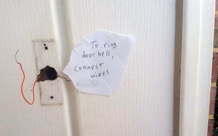 Για να χτυπήσετε το κουδούνι ενώστε τα καλώδια