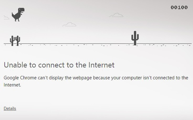 Το κρυμμένο παιχνίδι του Google Chrome όταν χάνεται η σύνδεση στο ίντερνετ