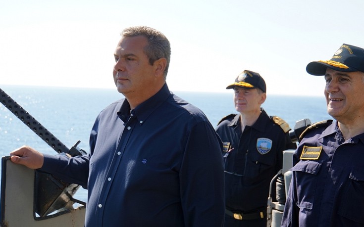 Ο Καμμένος παρακολούθησε την άσκηση «ΚΑΤΑΙΓΙΣ»