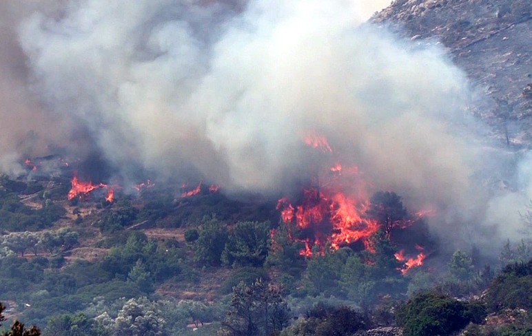 Πέντε πύρινα μέτωπα σε Εύβοια, Αττική, Μάνη και Ναύπλιο