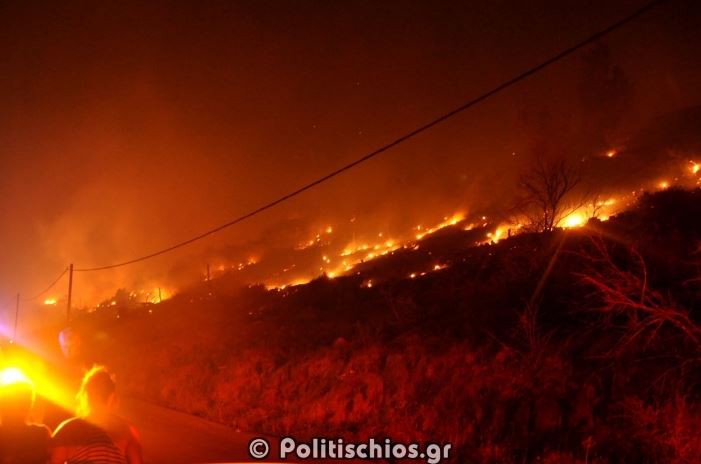 Νύχτα αγωνίας για τους κατοίκους της Χίου