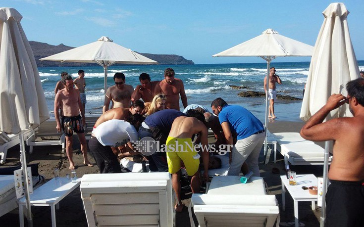 Δραματικές ώρες σε παραλία στα Χανιά