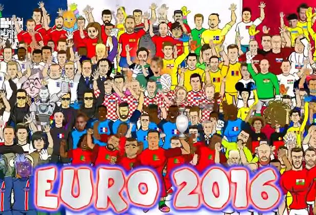 Βίντεο από όλο το Euro σε καρτούν