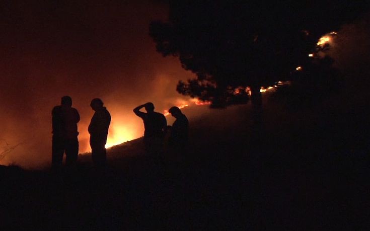 Σε ύφεση η πυρκαγιά στη βόρεια Χίο