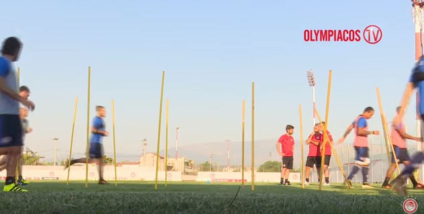 Προπόνηση του Ολυμπιακού υπό τις οδηγίες του Μπέντο