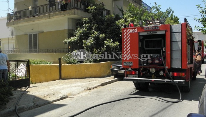 Φωτιά σε ημιυπόγειο διαμέρισμα στα Χανιά