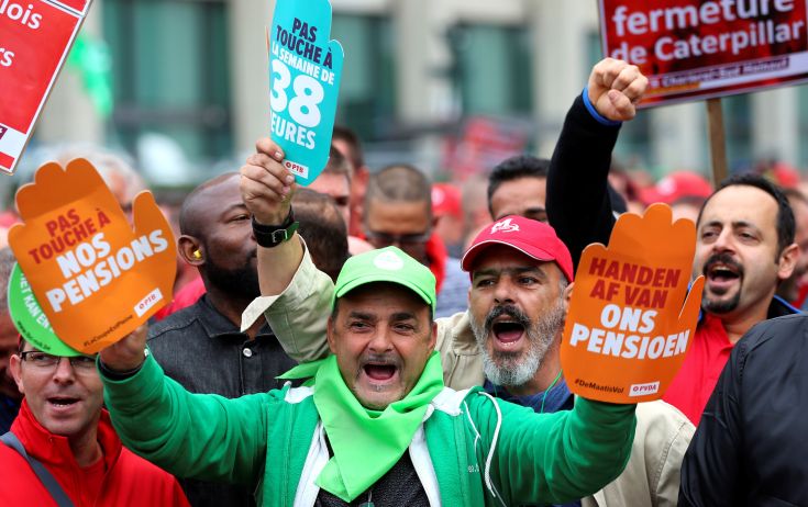 Παρέλυσαν οι Βρυξέλλες από διαδηλώσεις κατά της κυβέρνησης