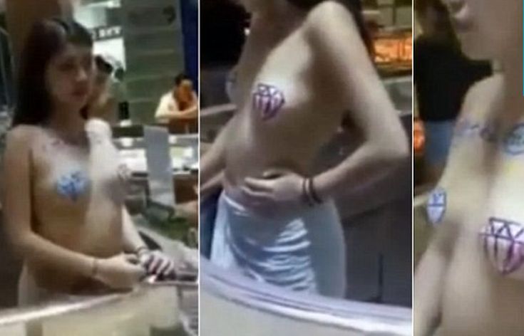 Οργή για την ημίγυμνη πωλήτρια σε κοσμηματοπωλείο της Κίνας