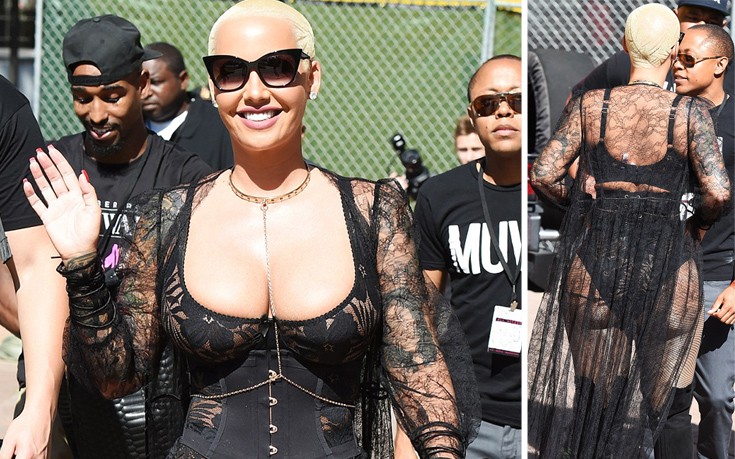 Η σχεδόν ημίγυμνη εμφάνιση της Amber Rose