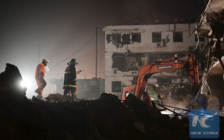 Πολύνεκρη έκρηξη στην Κίνα, καταστράφηκαν δεκάδες κτίρια