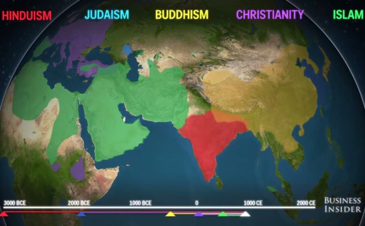 Πώς εξαπλώθηκαν οι μεγαλύτερες θρησκείες στον πλανήτη μας