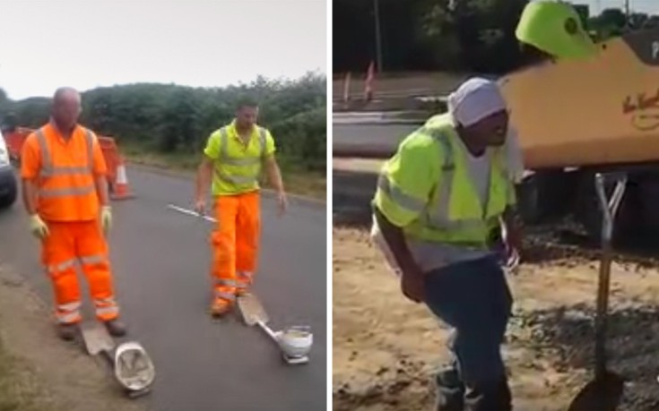 Όταν οι εργάτες το… ρίχνουν έξω