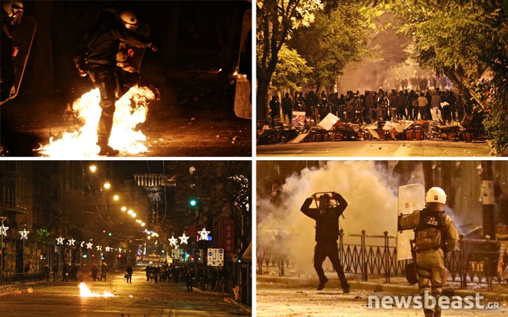 Βίντεο και φωτογραφίες από το πεδίο μάχης του Πολυτεχνείου