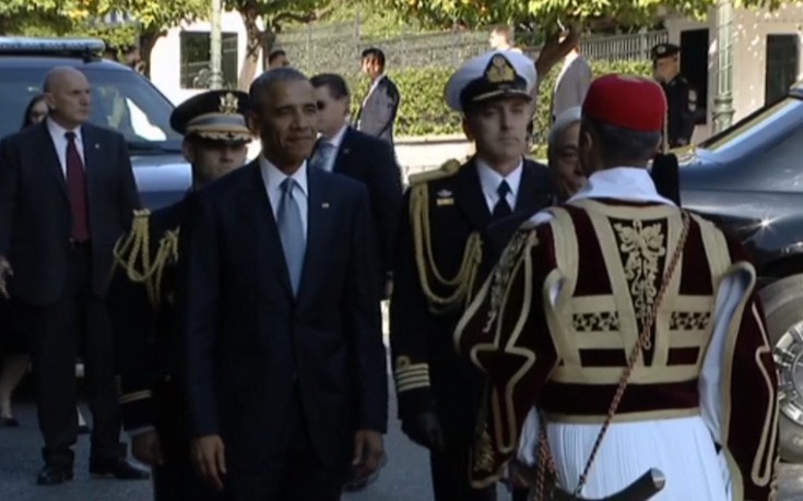 Η επίσημη υποδοχή του Μπαράκ Ομπάμα στο Προεδρικό
