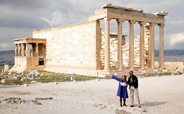 Καρέ &#8211; καρέ ο Μπαράκ Ομπάμα στην Ακρόπολη