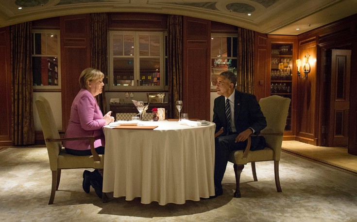 Το δείπνο για δύο Μέρκελ-Ομπάμα