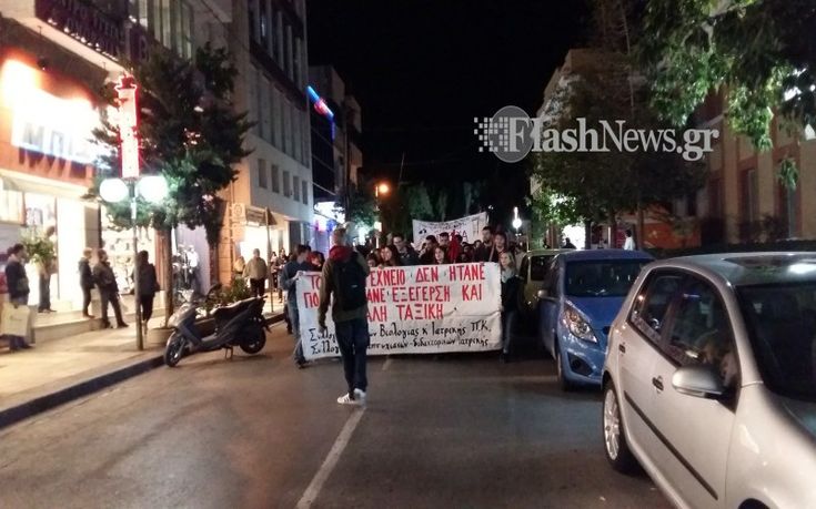 Φθορές σε βιτρίνες και τράπεζες στο Ηράκλειο