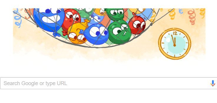 Παραμονή πρωτοχρονιάς με εορταστικές εκδηλώσεις και doodle από τη Google