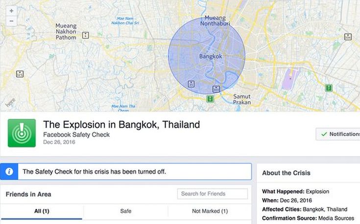 Το Facebook ενεργοποίησε το «Safety Check» για έκρηξη που δεν έγινε ποτέ!