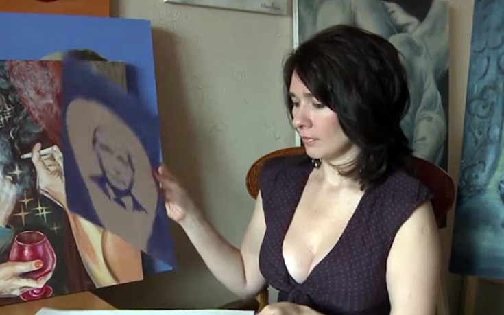 Έτσι συνεχάρη το Ρονάλντο η ζωγράφος που ισχυρίζεται ότι ζωγραφίζει με το στήθος