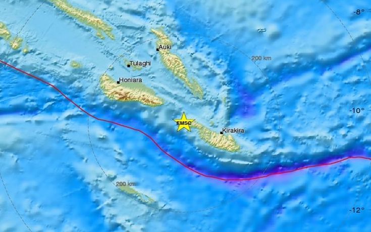 Σεισμός 6 Ρίχτερ στα νησιά του Σολομώντα
