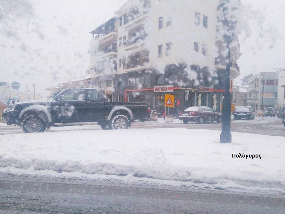 Φωτογραφίες και βίντεο από την επέλαση του χιονιά στη Χαλκιδική