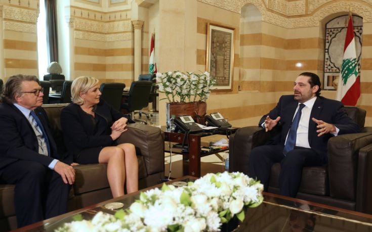 Ο πρόεδρος του Λιβάνου έκανε δεκτή την Μαρίν Λεπέν