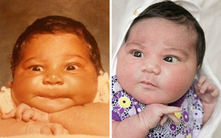 Γονείς και παιδιά σε πανομοιότυπες φωτογραφίες