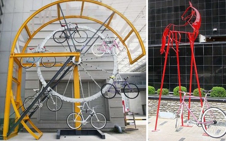 Ευφάνταστα πάρκινγκ για ποδήλατα
