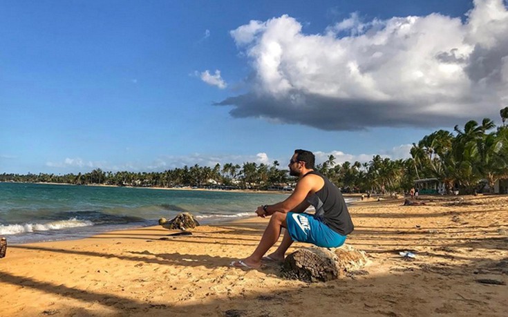 Η ανάρτηση του Σάκη Τανιμανίδη στο Instagram από την Καραϊβική