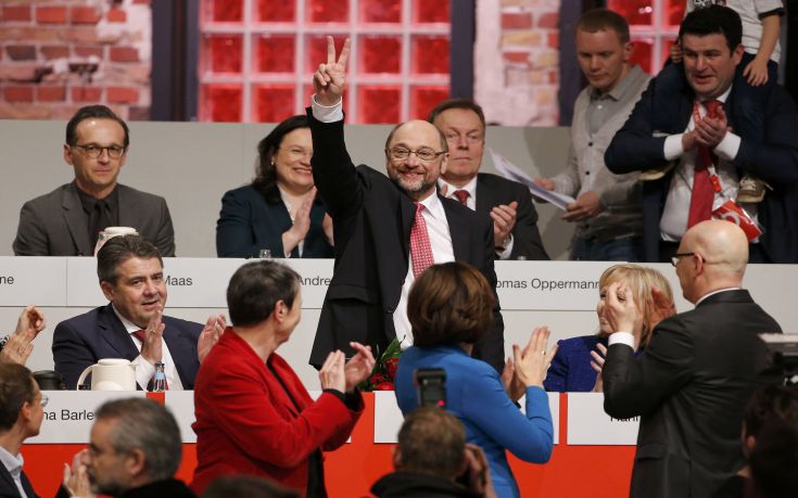 Στο «τιμόνι» του SPD ο Σούλτς με το απίστευτο ποσοστό 100%