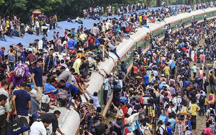 Τα τρένα της μεγάλης φυγής του Μπαγκλαντές