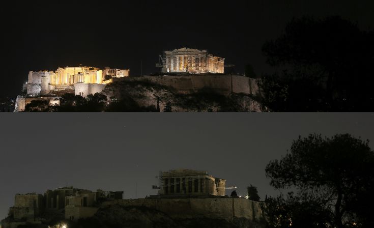 Πόλεις και μνημεία στο σκοτάδι για την «Ώρα της Γης»