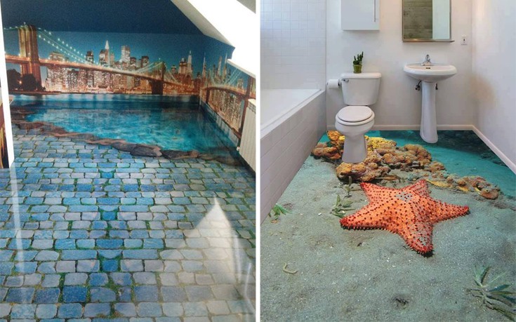 Τοίχοι και δάπεδα 3D που μεταμορφώνουν τα σπίτια