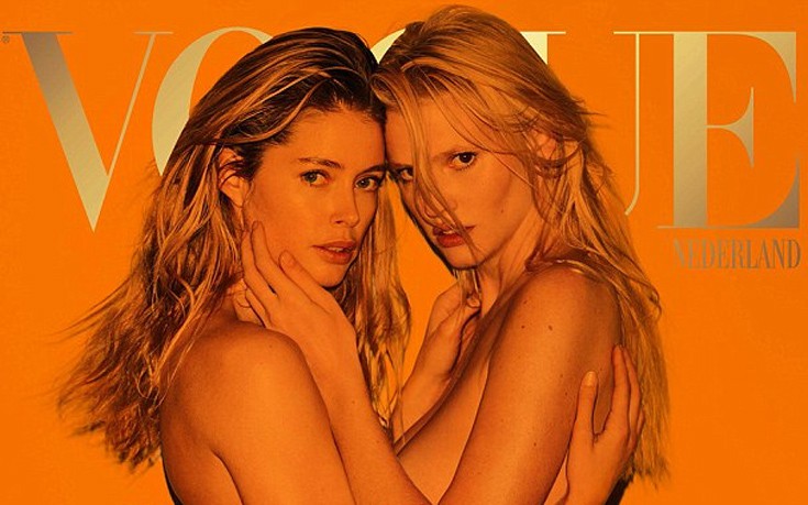 Doutzen Kroes και Lara Stone αγκαλιάζονται γυμνές