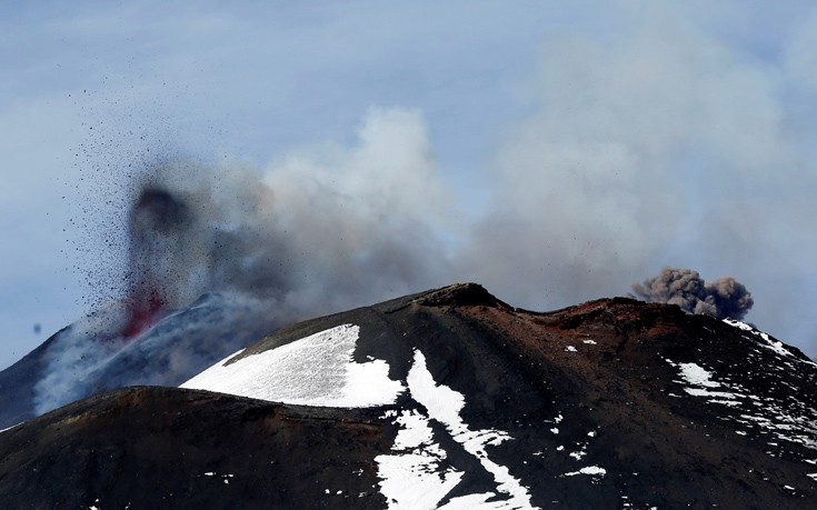 Η στιγμή της έκρηξης του ηφαιστείου της Αίτνας