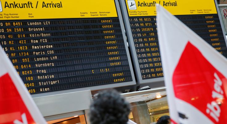 Ακυρώθηκαν εκατοντάδες πτήσεις λόγω της απεργίας στα αεροδρόμια του Βερολίνου