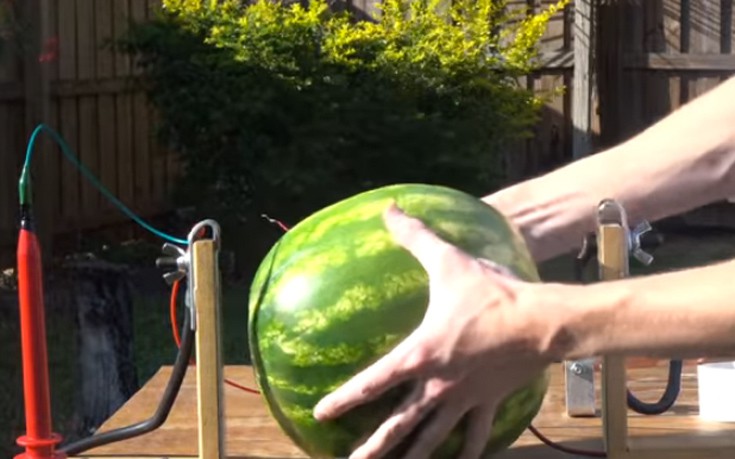 Τι συμβαίνει όταν βάζεις 20.000 βολτ σε ένα καρπούζι