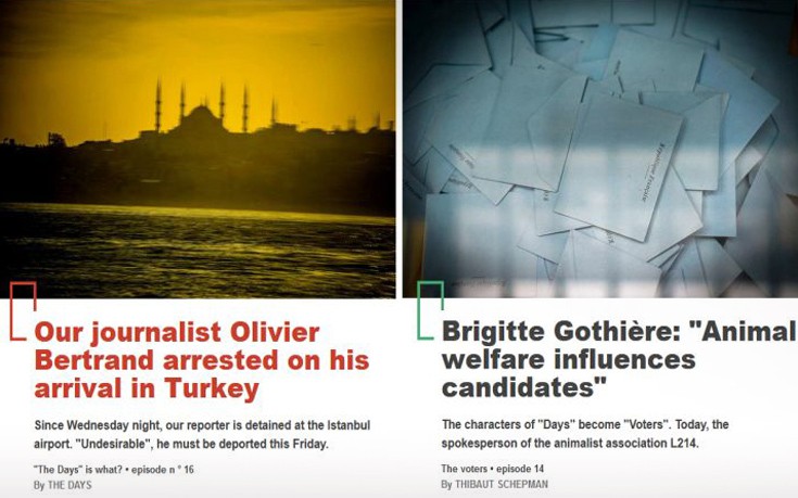 Les Jours: Δημοσιογράφος μας κρατείται στην Τουρκία