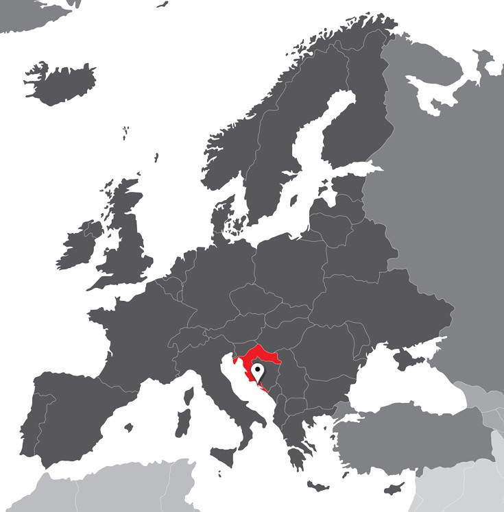 χάρτης Κροατία