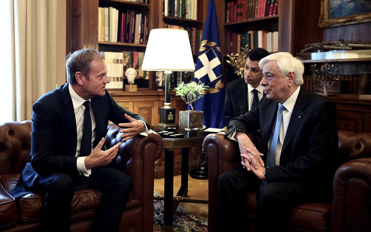 Παυλόπουλος σε Τουσκ: Συνεχίζουμε ευρωπαϊκά αλλά δεν ευθύνεται μόνο η Ελλάδα για τα λάθη που έγιναν