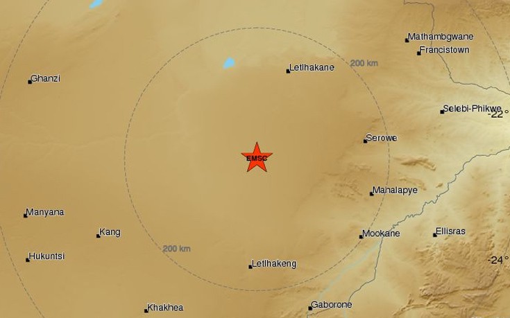Σεισμός 5 Ρίχτερ στην Μποτσουάνα της Αφρικής