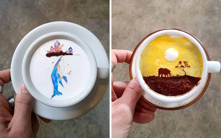 Κορεάτης μετατρέπει τους καφέδες σε πραγματικά έργα τέχνης